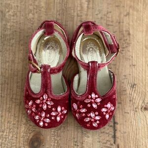 Joyfolie Natalie Dress Shoes in Berry with Jewel Accents